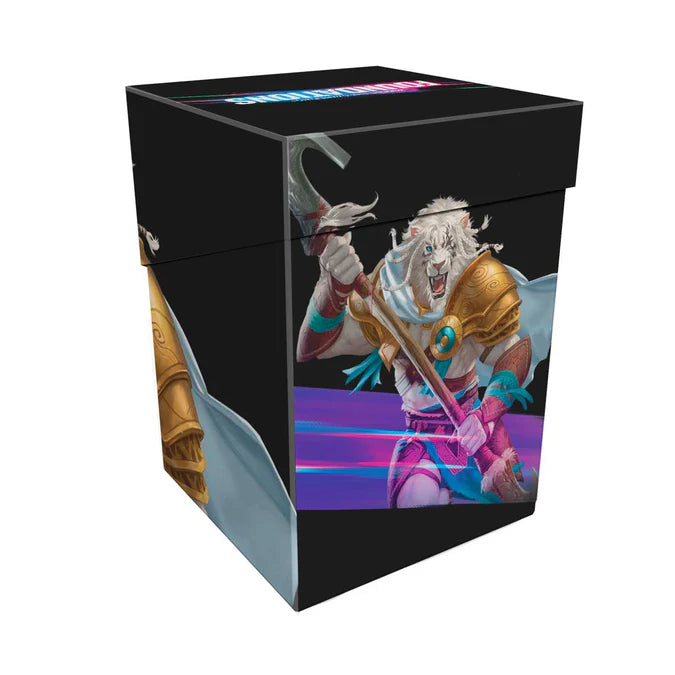 Caja para 100 cartas Foundations Ajani de Ultra Pro