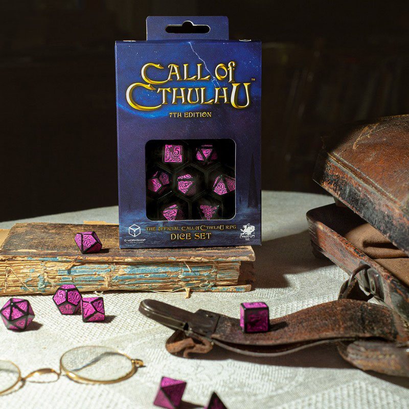 Pack de Dados Call of Cthulhu Séptima edición | Black & Magenta